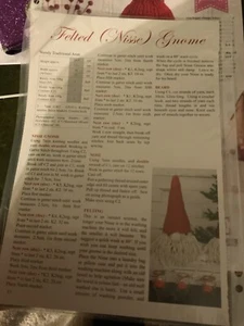 felted nisse gnome knitting pattern magazine extract - Picture 1 of 1