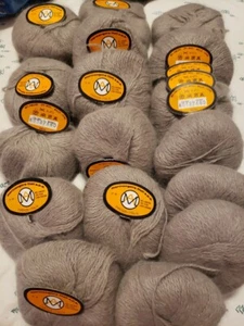MERINANGORA 340g 80% Angora 20% lana 17 matasse NOS made in Italy beige marrone - Foto 1 di 5