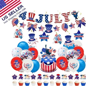 4th Of July Independence day Party Banner Kit USA Patriotic July4 Decorations - Picture 1 of 3