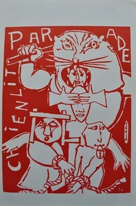 Daniel MILHAUD : Chienlit Parade, Originales MAI 68 Plakat #RÉVOLUTION - Bild 1 von 8