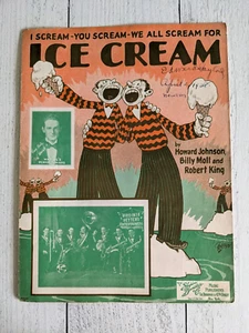 "I Scream You Scream We All Scream For Ice Cream" Noten 1927 Neuheit Lied - Bild 1 von 4