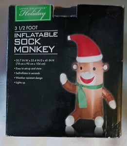 Weihnachten aufblasbarer Affe 3 1/2 Fuß leuchtet - Bild 1 von 2
