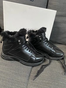 Calvin Klein, Damen Sneaker mit Kunstfell , Leder , Winter Schuhe,Gr.37,Schwarz - Bild 1 von 8
