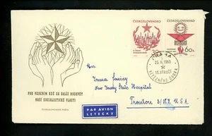 Postal History Czechoslovakia FDC #1156//1158 Trade Union Congress 1963 - Picture 1 of 2
