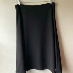 CALVIN KLEIN Crepe A-Line Lined Skirt Black 14 - Picture 1 of 6