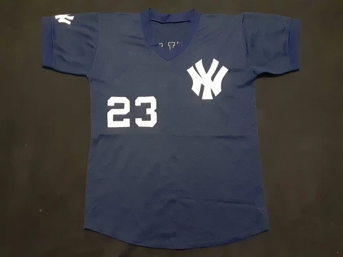 VTG 80s New York Yankees #23 Don Mattingly Sewn Patch Mesh Jersey Shirt Medium M Cover