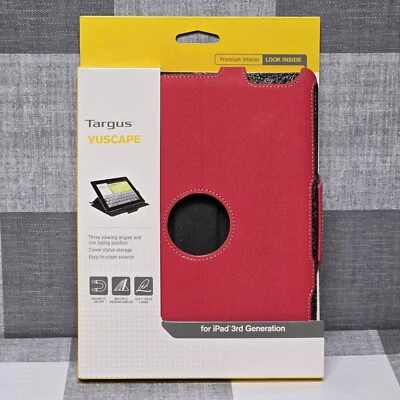 Targus Vuscape Folio iPad Case For iPad 3rd Generation  Flip Stand Red New - Image 1 of 4