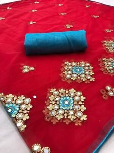 Indian Designer Saree Bollywood Party Pakistani Wear Wedding Sari Ethnic SAREE