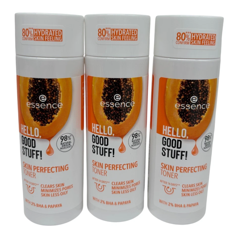 essence HELLO GOOD STUFF SKIN PERFECTING TONER Gesichtswasser 3x100ml