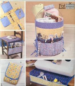 UC McCalls 4274 Pattern Fat Quarters Sewing Studio Bucket Organizers Machine - Picture 1 of 4