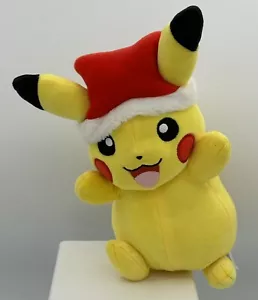 Pokemon Christmas Pikachu Wearing Santa Hat 8” Plush WCT 2019 RARE NICE - Picture 1 of 7