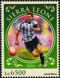 LIONEL MESSI Argentina Footballer/Football MNH Stamp #1 (2016 Sierra Leone) - Picture 1 of 1
