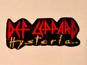 Def Leppard Hysteria vintage hardrock music logo patch rock RARE - Imagen 1 de 2