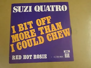45T SINGLE / SUZI QUATRO - I BIT OFF MORE THAN I COULD CHEW - Picture 1 of 1