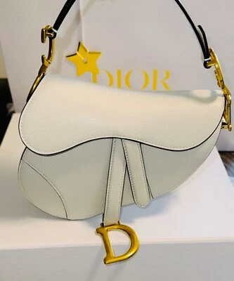 Alforja Dior con Correa Blanca Mini Auténtica NUEVA Sillín Christian Dior Foto 1 de 4