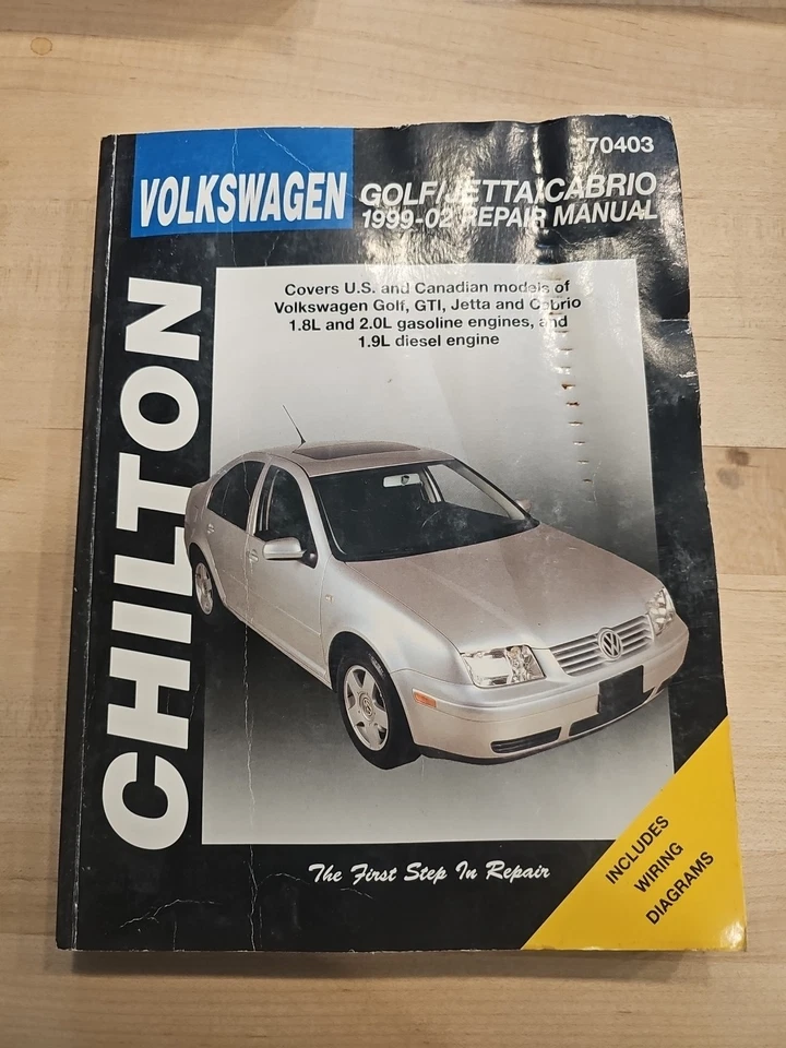 Volkswagen Golf Jetta Cabrio 1999-2005 TPB manual de reparación 2003 Chilton Foto 1 de 1