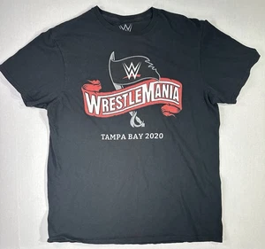 WWE WrestleMania 36 Tampa Bay 2020 Black T-Shirt Men’s Size L Wrestling Tee - Picture 1 of 4