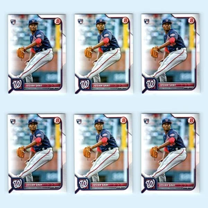 Josiah Gray Rookie Lot 6 Baseball Cards 2022 Bowman Washington Nationals Set MLB - Picture 1 of 8