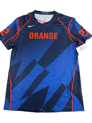 Рубашка компрессионная Nike Sample Pro Syracuse оранжевая лакросс мужская размер большой - Изображение 1 из 4