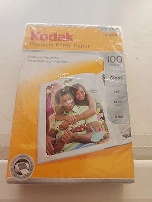 Kodak Premium Photo Paper 100 Sheets Glossy 4x6 Instant Dry Factory Sealed New - Image 1 of 2