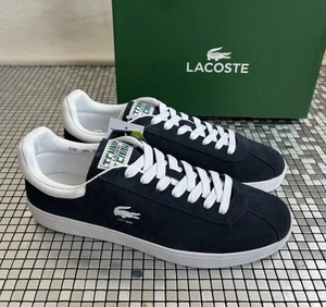 Lacoste Baseshot Mens Leather Trainers Size UK 9 EUR 43 - Picture 1 of 10