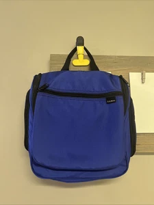 L.L. Bean Personal Organizer Toiletry Bag Travel Pack Blue Medium - Picture 1 of 14