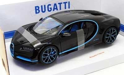 Burago 1/18 Scale Diecast Model Car 18-11040BK - Bugatti Chiron - Black - Image 1 of 3