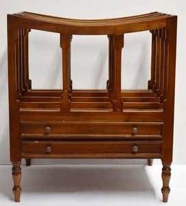 magazine rack Portariviste CANTERBURY VINTAGE in Legno di Mogano 1900 - Picture 1 of 8