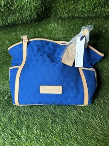 Dooney Bourke Tasche Signature Royal Blue Monogram Canvas Medium Tote - Bild 1 von 16