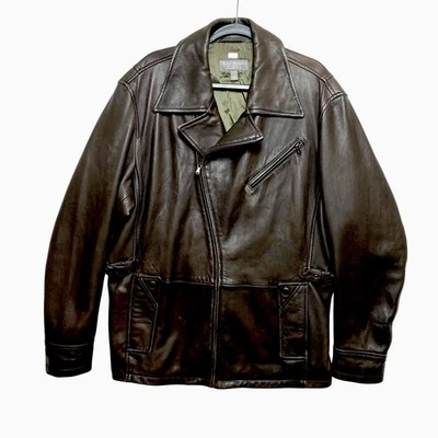 Daniel Cremieux Signature Collection Moto Jacket Mens L Brown Premium Leather - Image 1 of 4