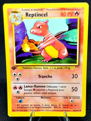 Pokemon Card French 1st Edition Reptincel Charmeleon (24/102) Uncommon Base Set - Image 1 of 3