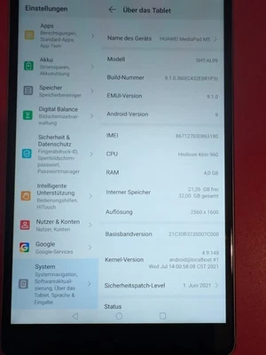 Huawei Media Pad M5 8.4 Zoll (Sht-Al09) Android 9 - Bild 1 von 4