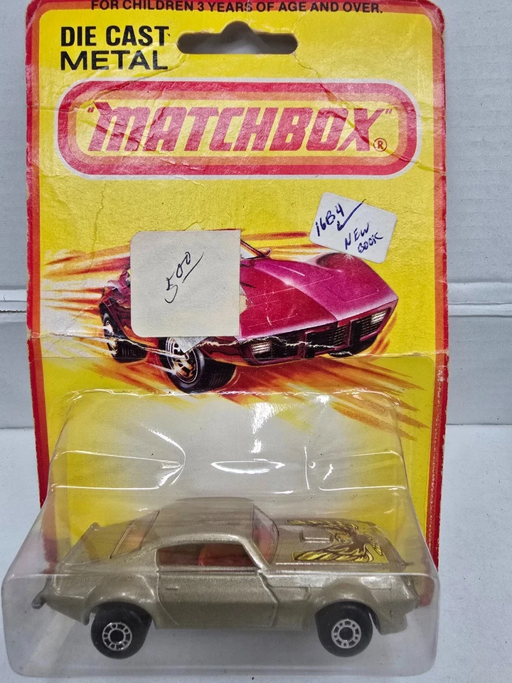Matchbox No 16 Pontiac Firebird Gold from 1980 made in England - Image 1 of 3