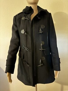 Cole Haan Stylish Black Wool Winter Jacket Sz 6 Slightly Fitted - Bild 1 von 9