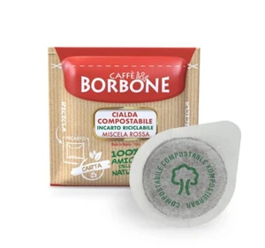 Caffè Borbone Compostable Pod, Red Coffee Blend-100 Paper Pads, ESE System(44 m) - Picture 1 of 6