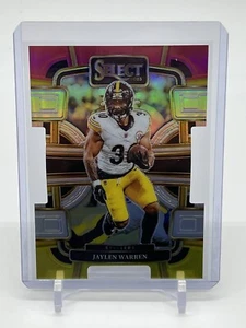 2023 Panini Select Jaylen Warren #82 Concourse Red & Yellow Die-Cut Steelers SP - Picture 1 of 2