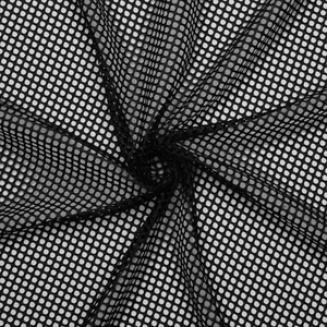 Black King Mesh Athletic Uniform Jersey Fabric - 60" Wide - Large Holes - Picture 1 of 5