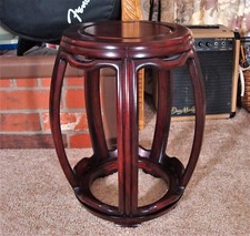 Late 19th - Early 20th Century Chinese Wooden Barrel-Form Drum Stool
