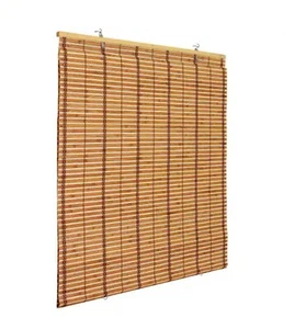 Bamboo Cordless Window Shade - Two Tone Honey - 36" W x 72" L - Picture 1 of 2