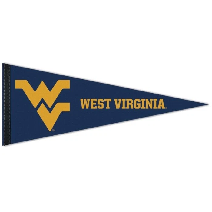 WEST VIRGINIA MOUNTAINEERS PREMIUM QUALITY PENNANT 12"X30" BANNER NCAA - Image 1 of 1