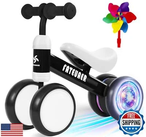 Colorful Lighting Baby Balance Bike Toys for 1 Year Old Boys Girls, 10-24 Mon - Picture 1 of 5