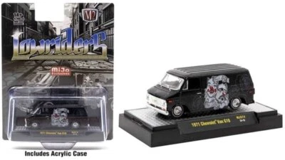 CHEVROLET Van - Lowriders Edition - 1971 - black - M2 1:64 - Immagine 1 di 4