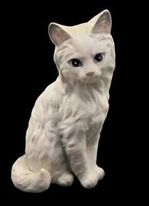 Arnart 5th Avenue Vintage Porcellana Gatto Bianco Occhi Scuri Dipinto a Mano 9" - Foto 1 di 12