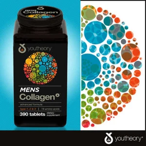 youtheory Mens Collagen Advanced Formula, 390 Tablets ~ Free Shipping - Picture 1 of 3