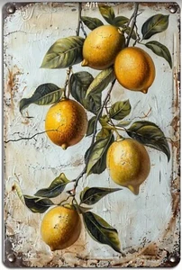 Lemons Metal Sign Vintage Rustic 8 x 12 - Picture 1 of 2
