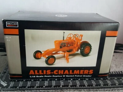Allis Chalmers W Speed Patrol Grader 1/16 resin farm tractor replica by SpecCast - Image 1 of 4