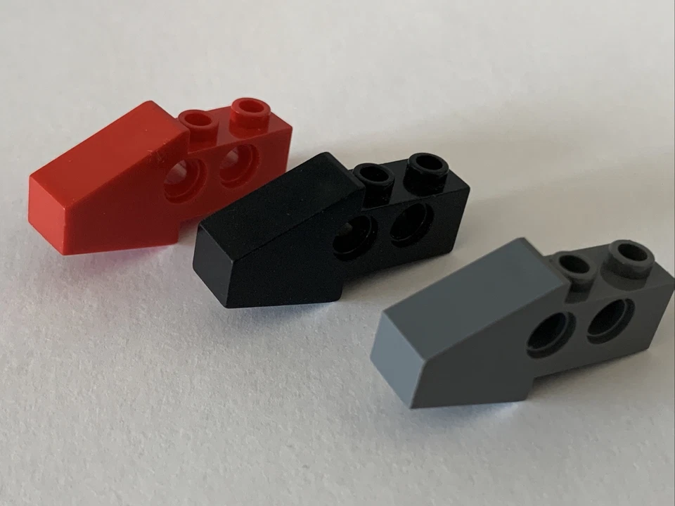 Lego Part 2743 (2pcs) Technic Slope 33 Degree 4 x 1 1/3 Black Short Wing - Image 1 of 1
