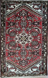 Terrific Tribal - 1930s Antique Oriental Rug - Nomadic Carpet - 1.11 x 3 ft. - Picture 1 of 9