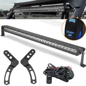 Roof 31" LED Light Bar Mount Brackets Wire Kit For Polaris RZR XP 1000 900 800 - Picture 1 of 12