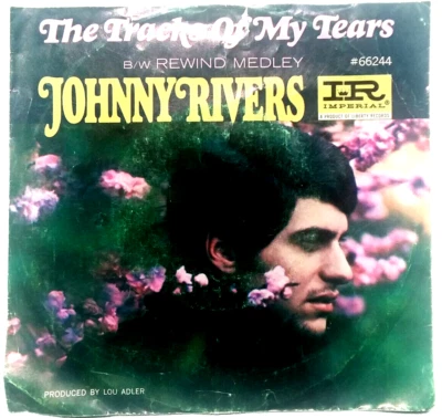 JOHNNY RIVERS - The Tracks Of My Tears /  Medley - Vinyl 45rpm Imperial 66244 - Image 1 of 4
